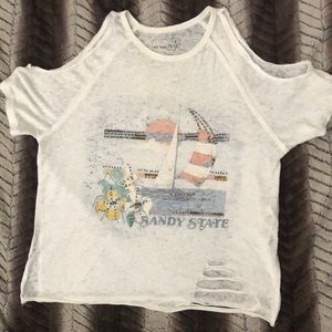 Free people lightweight destroyed tee